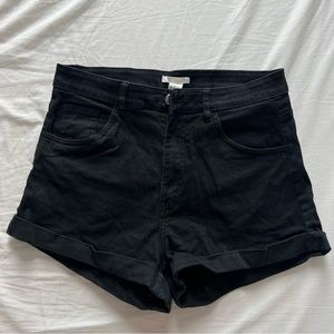 Black HighWaisted Jean Shorts